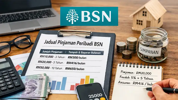 Jadual Pinjaman Peribadi BSN