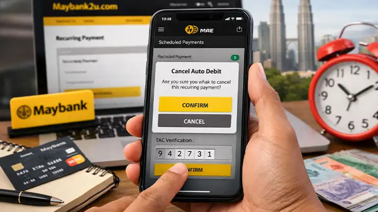 cara batalkan auto debit maybank